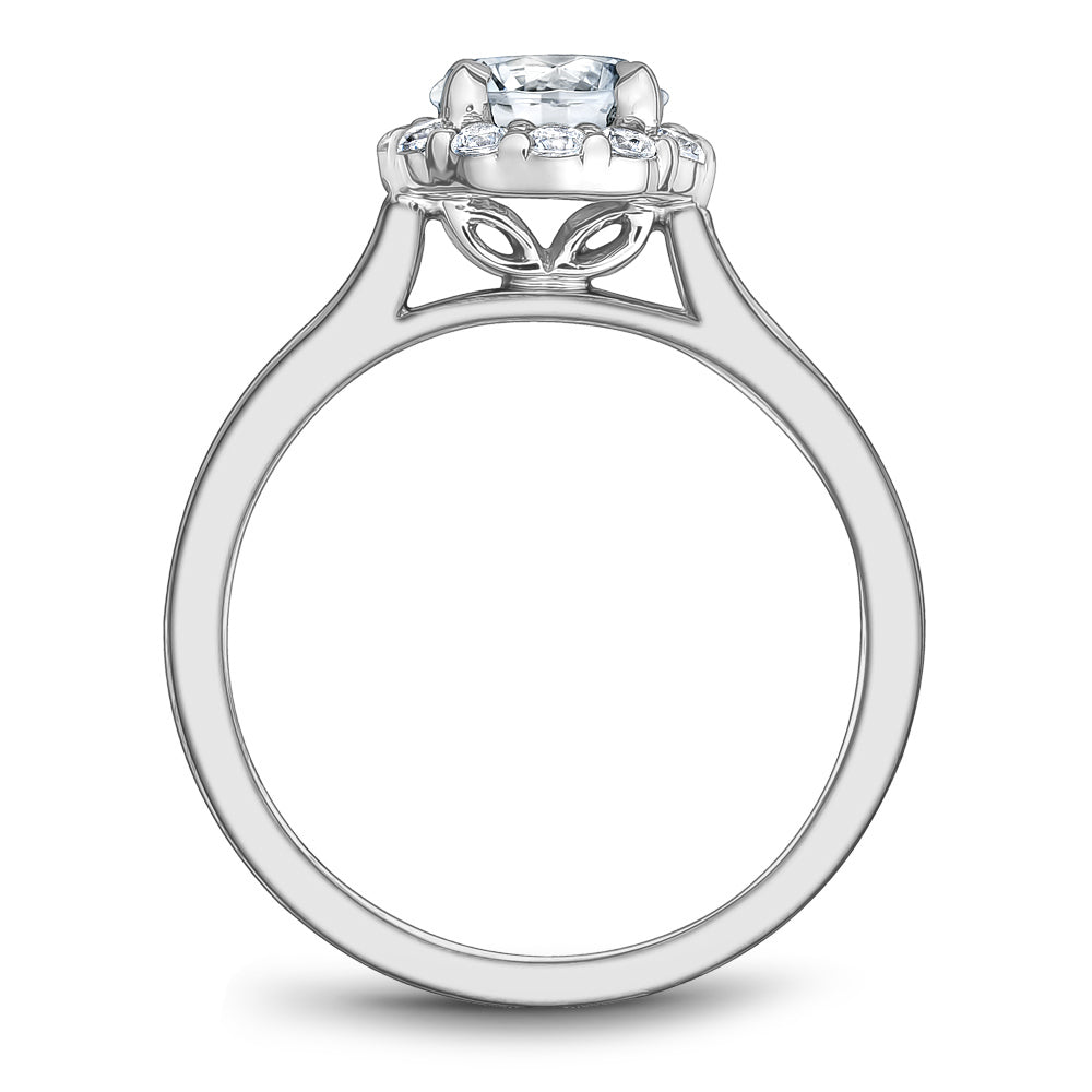 Noam Carver Engagement Ring Platinum With 12 RD TCW 0.25ct