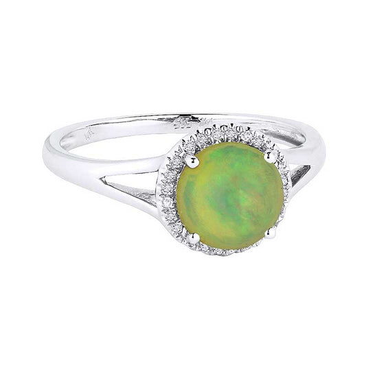 Madison L 14k White Gold Opal Ring