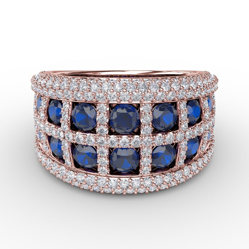 Fana Bold and Beautiful Sapphire and Diamond Ring