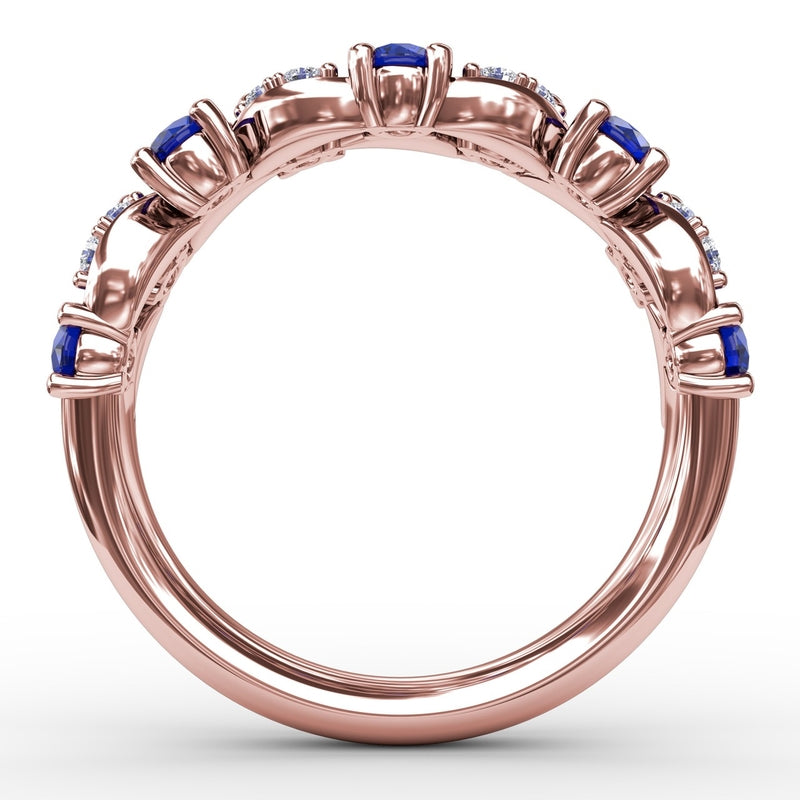 Fana Marquise Sapphire and Diamond Ring