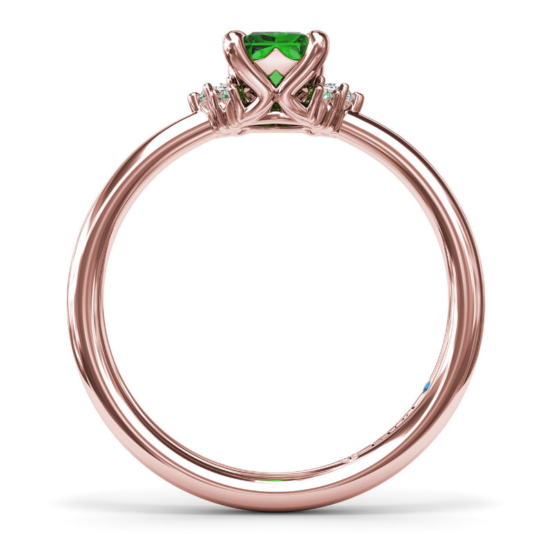 Fana Emerald and Diamond Cluster Ring