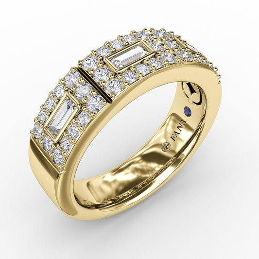 Fana Emerald Cut Diamond Band