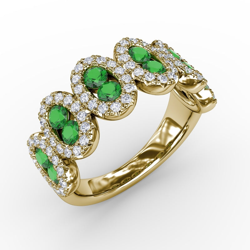 Fana Think Like A Queen Emerald and Diamond Ring