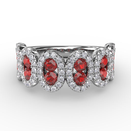 Fana Think Like A Queen Ruby and Diamond Ring