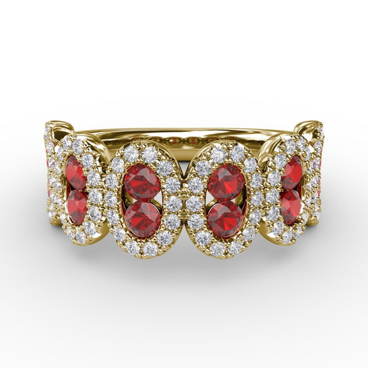 Fana Think Like A Queen Ruby and Diamond Ring