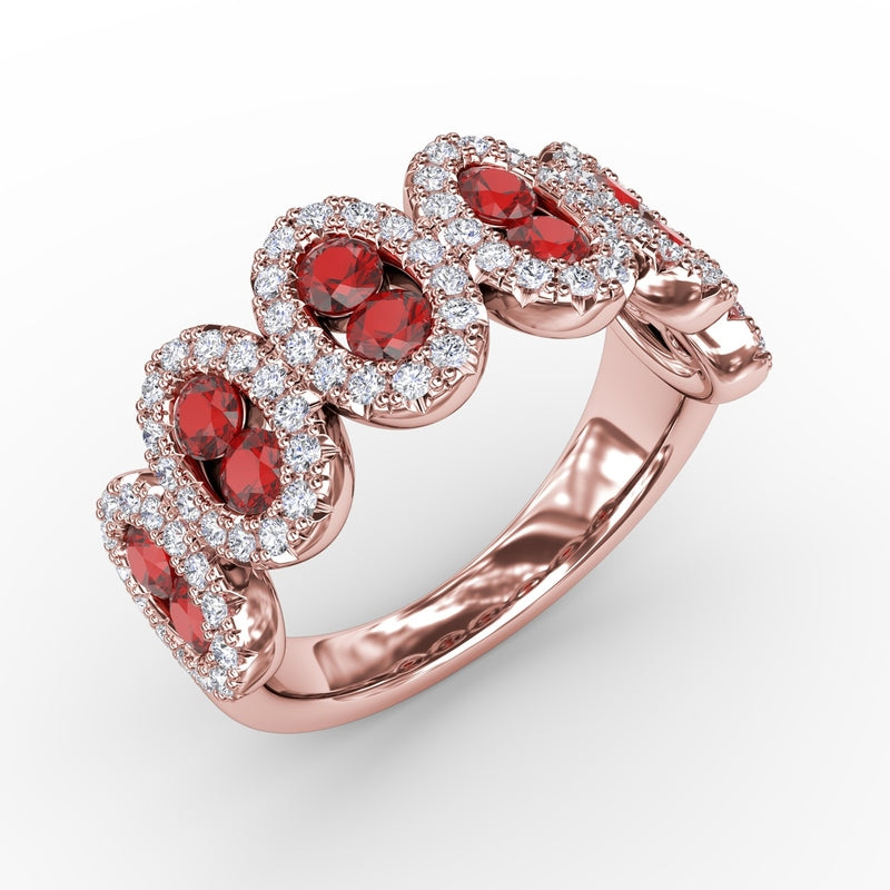 Fana Think Like A Queen Ruby and Diamond Ring