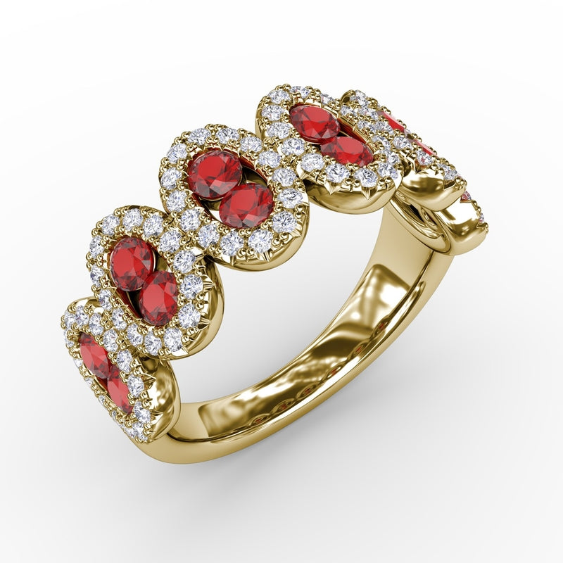 Fana Think Like A Queen Ruby and Diamond Ring