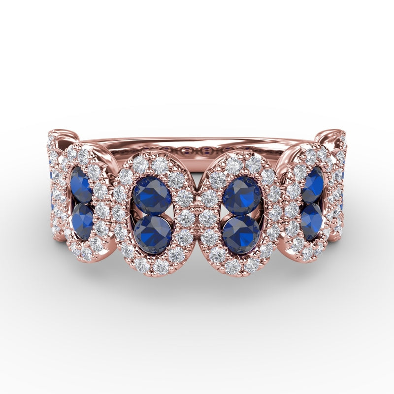 Fana Think Like A Queen Sapphire and Diamond Ring