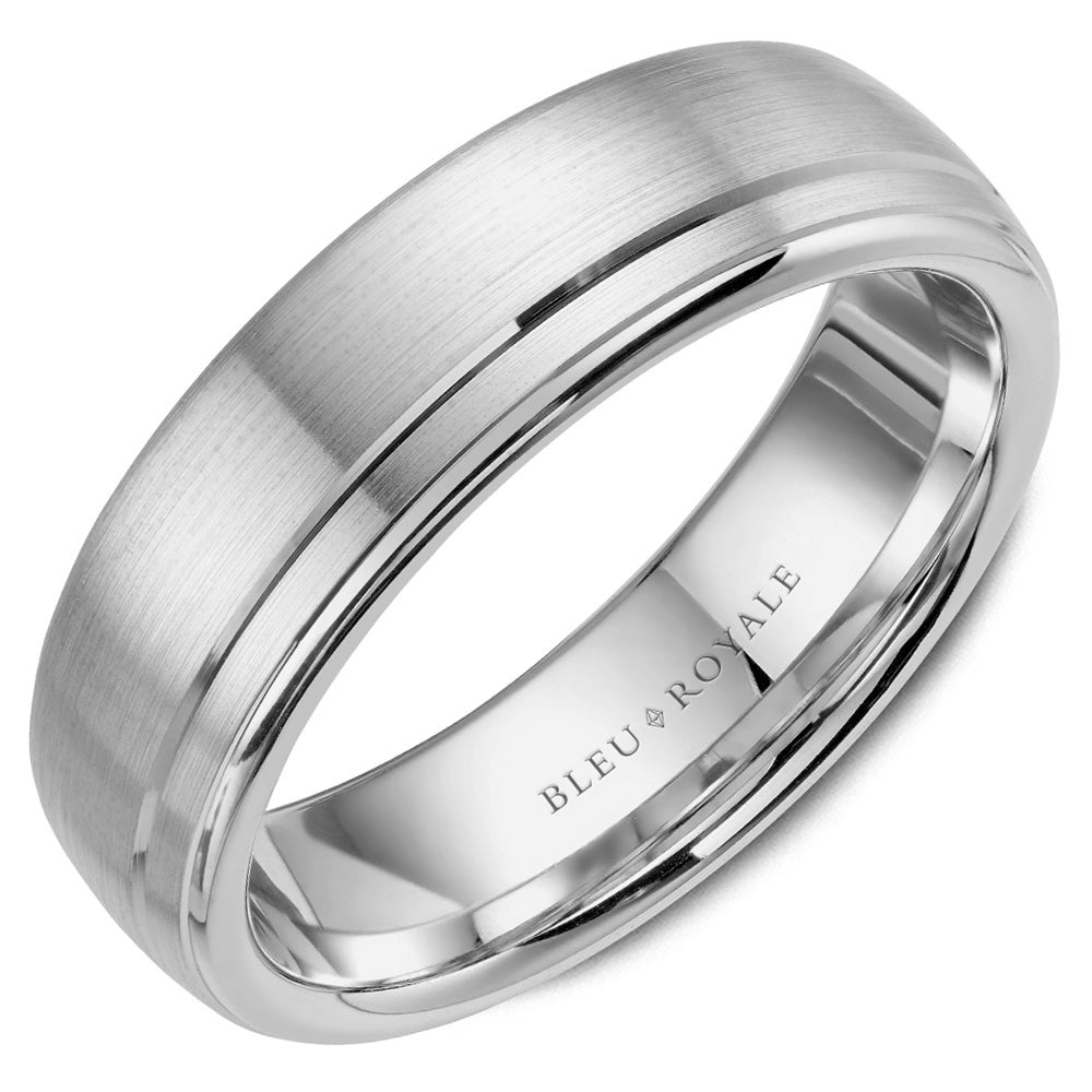 Bleu Royale Legacy Wedding Band 6.50mm White 14k Gold