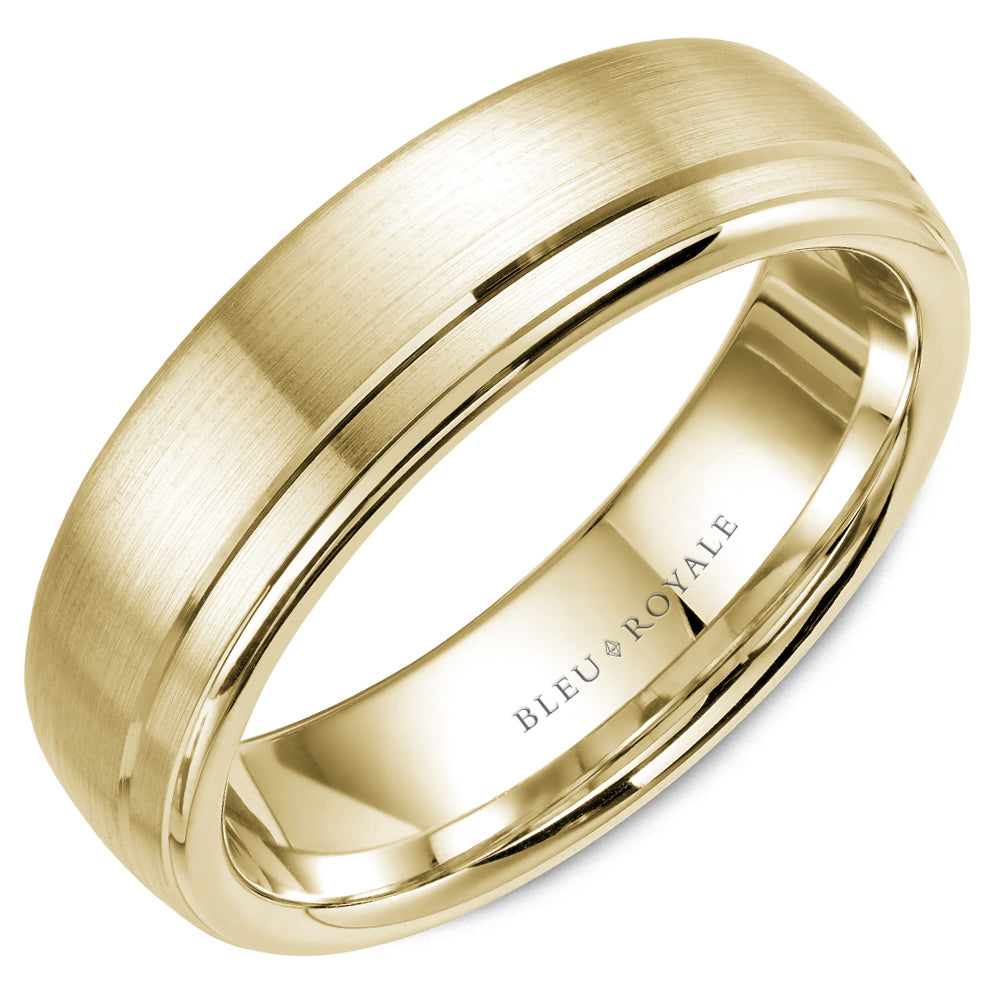 Bleu Royale Legacy Wedding Band 6.50mm Yellow 14k Gold