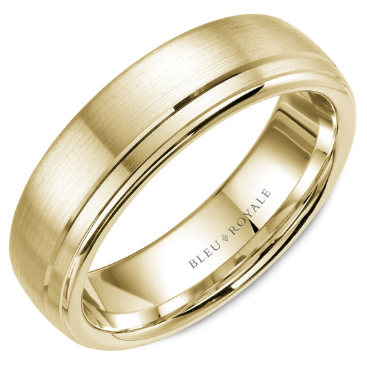 Bleu Royale Legacy Wedding Band 6.50mm Yellow 14k Gold