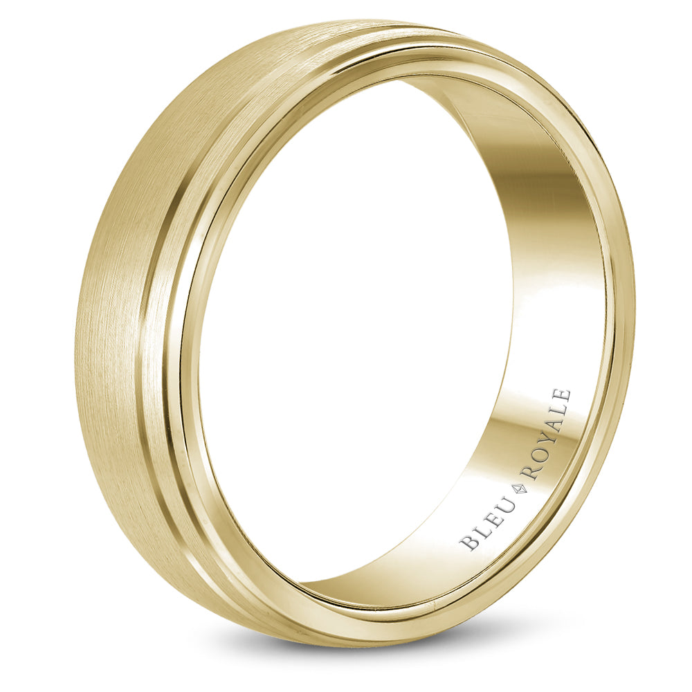 Bleu Royale Legacy Wedding Band 6.50mm Yellow 14k Gold