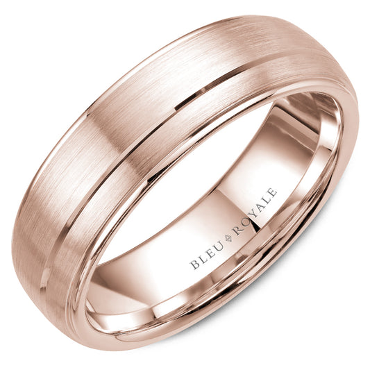 Bleu Royale Legacy Wedding Band 6.00mm Rose 14k Gold