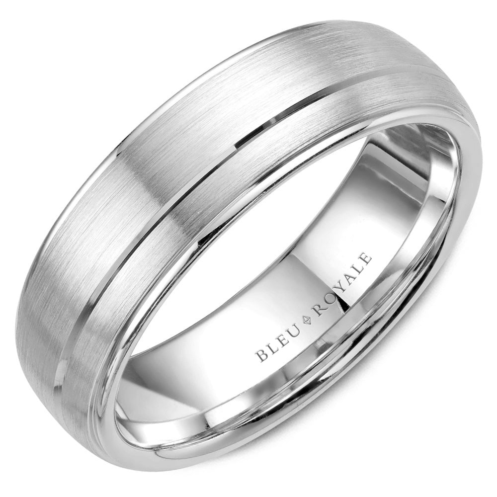 Bleu Royale Legacy Wedding Band 6.00mm White 18k Gold