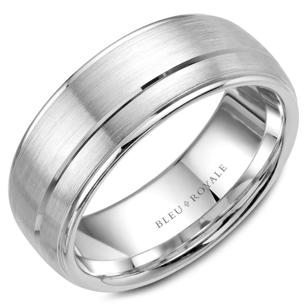 Bleu Royale Legacy Wedding Band 8.50mm White 18k Gold