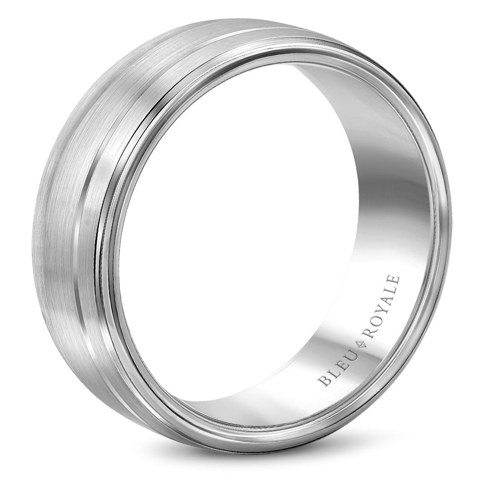 Bleu Royale Legacy Wedding Band 8.50mm White 18k Gold