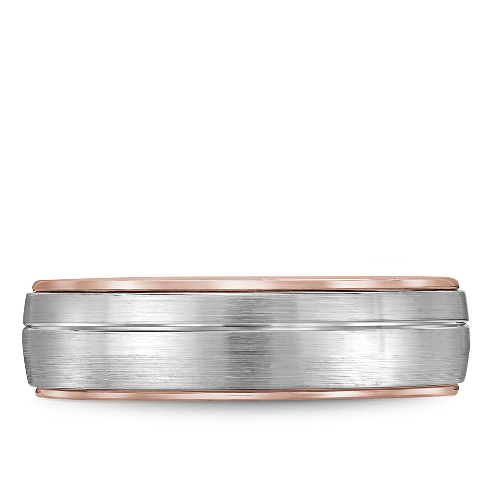 Bleu Royale Legacy Wedding Band 5.50mm White and Rose 14k Gold