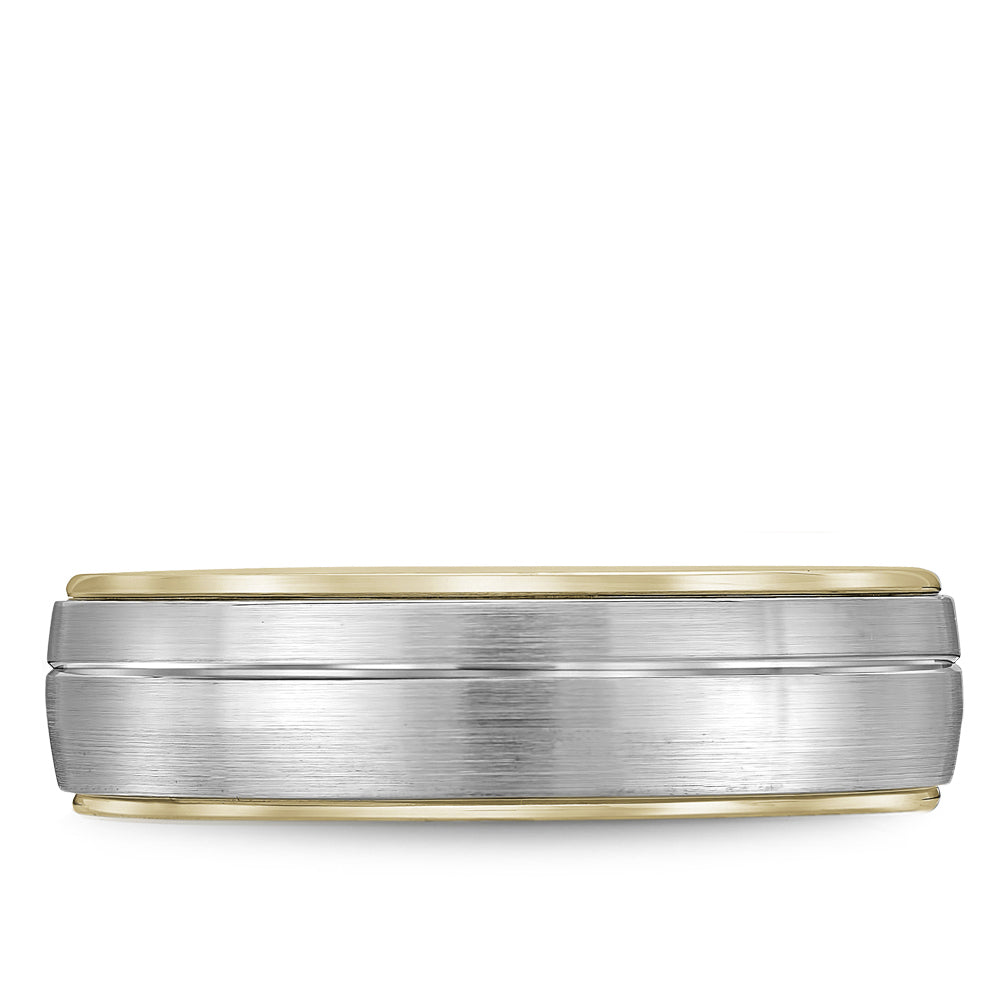 Bleu Royale Legacy Wedding Band 5.50mm White and Yellow 14k Gold