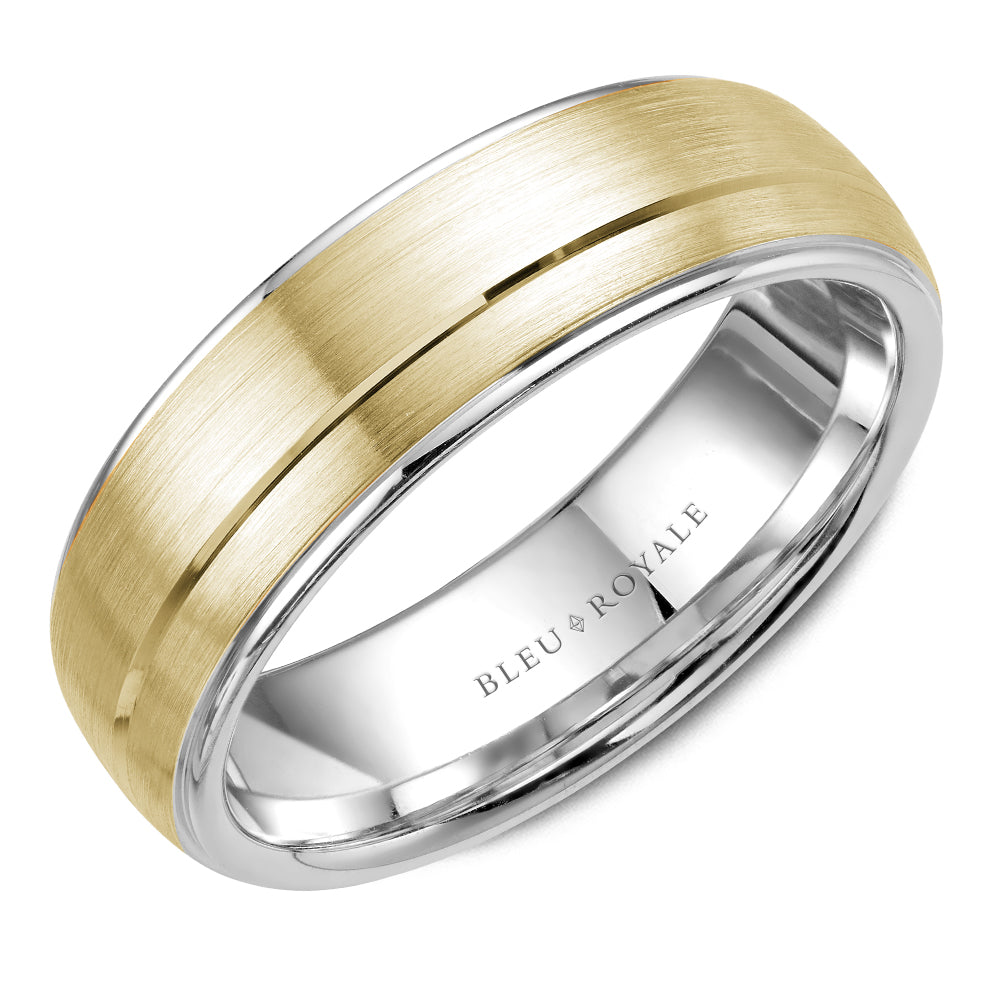 Bleu Royale Legacy Wedding Band 6.00mm Y&W 14k Gold