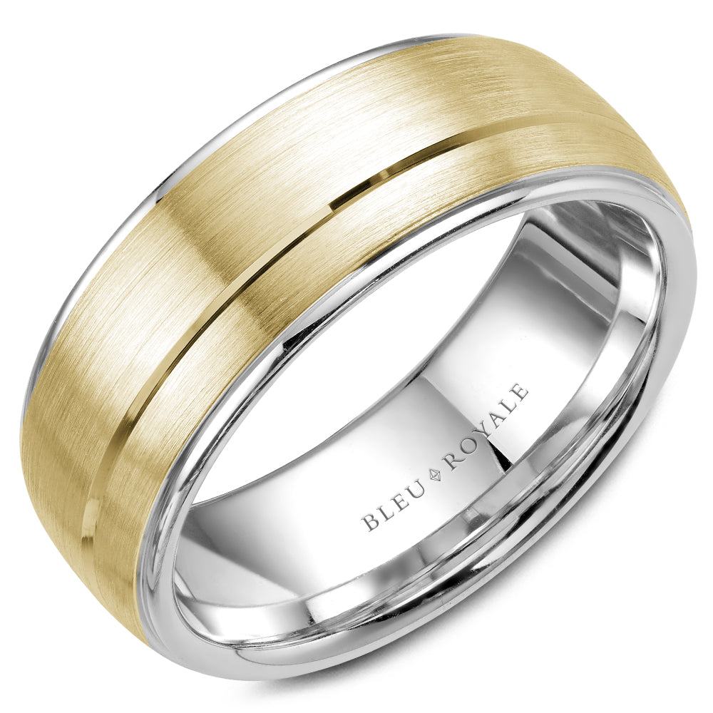 Bleu Royale Legacy Wedding Band 8.50mm Y&W 18k Gold