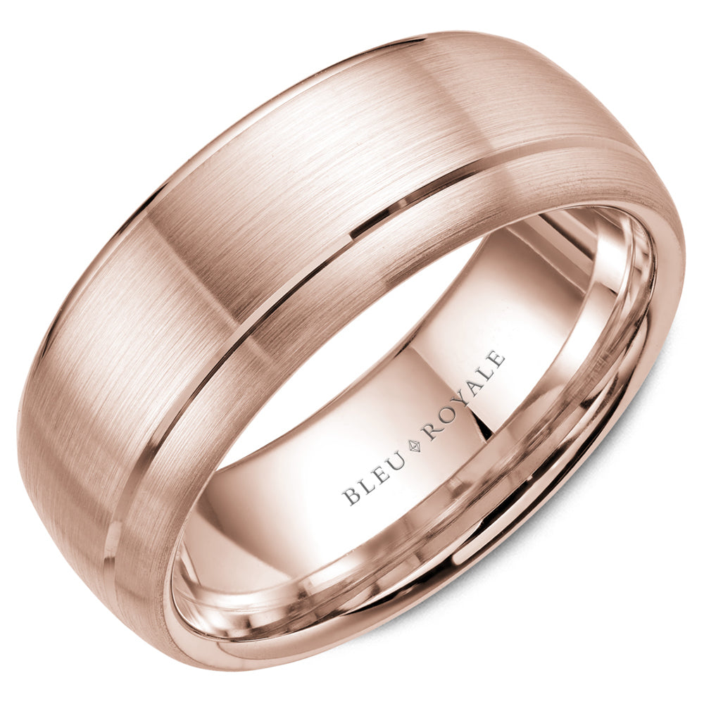 Bleu Royale Legacy Wedding Band 8.50mm Rose 14k Gold