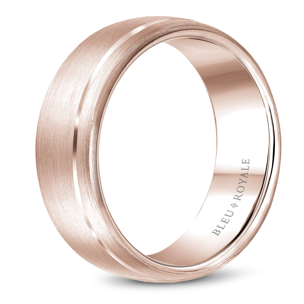 Bleu Royale Legacy Wedding Band 8.50mm Rose 18k Gold
