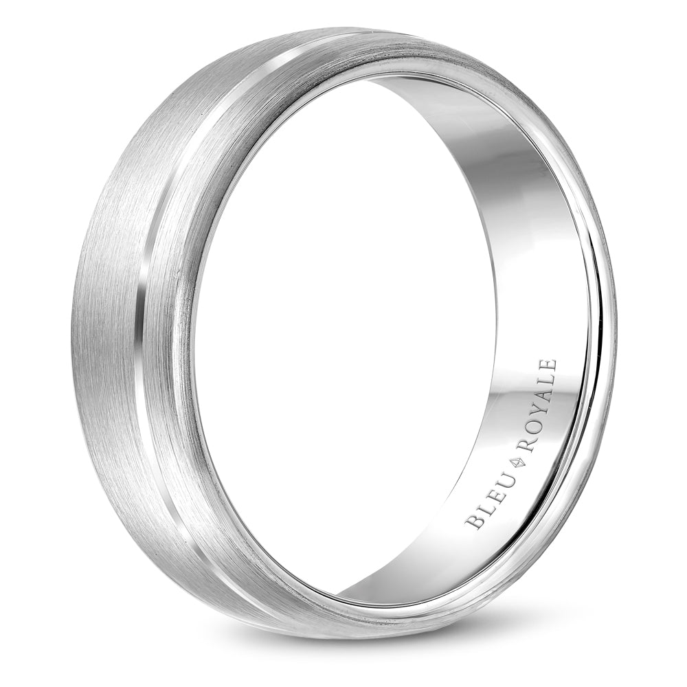 Bleu Royale Legacy Wedding Band 6.50mm White 18k Gold