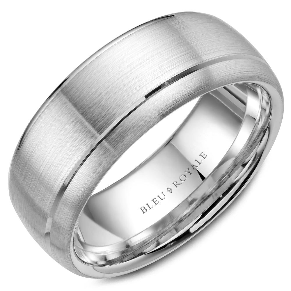 Bleu Royale Legacy Wedding Band 8.50mm White 14k Gold
