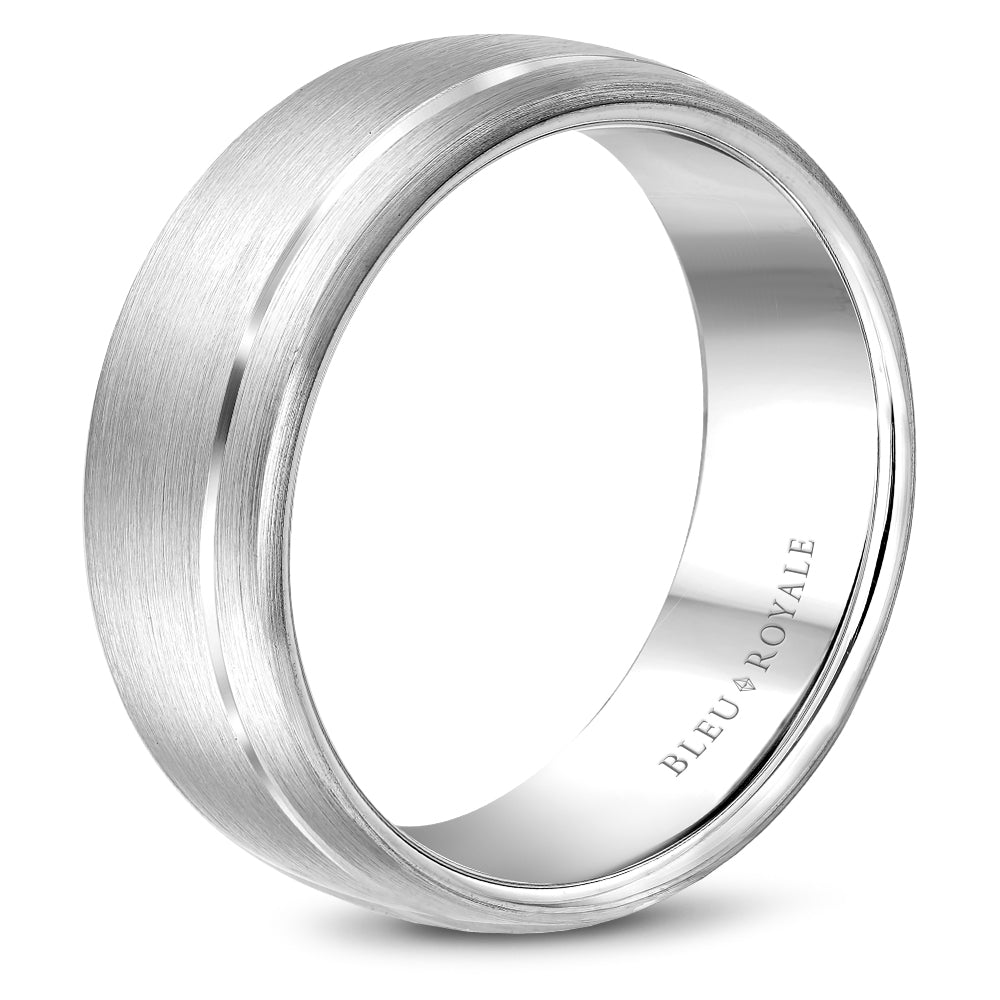 Bleu Royale Legacy Wedding Band 8.50mm White 18k Gold