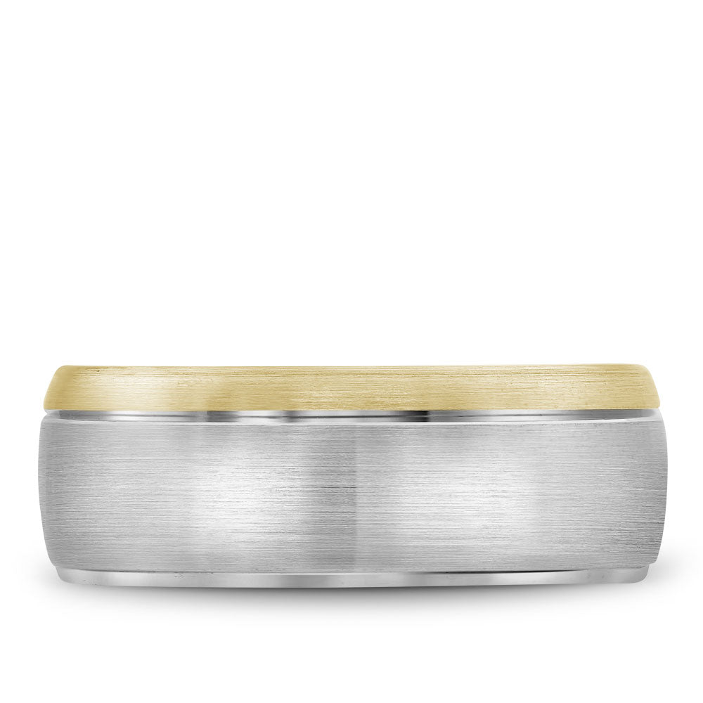 Bleu Royale Legacy Wedding Band 8.50mm White and Yellow 18k Gold