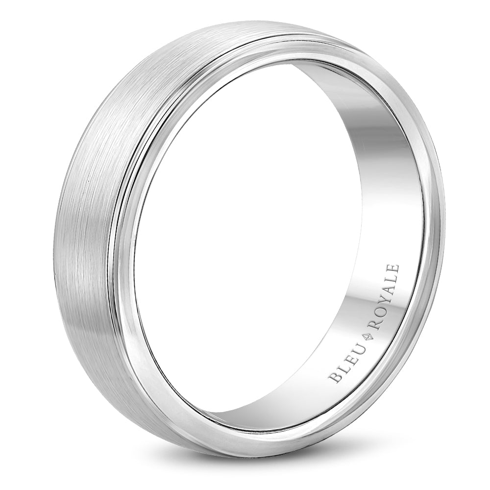 Bleu Royale Legacy Wedding Band 6.50mm White 14k Gold