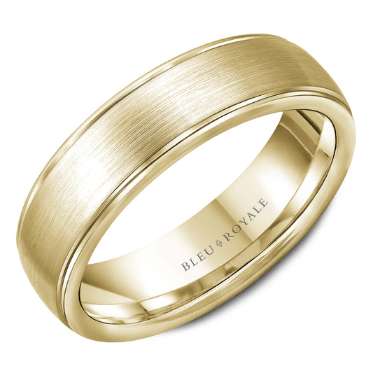 Bleu Royale Legacy Wedding Band 6.50mm Yellow 18k Gold