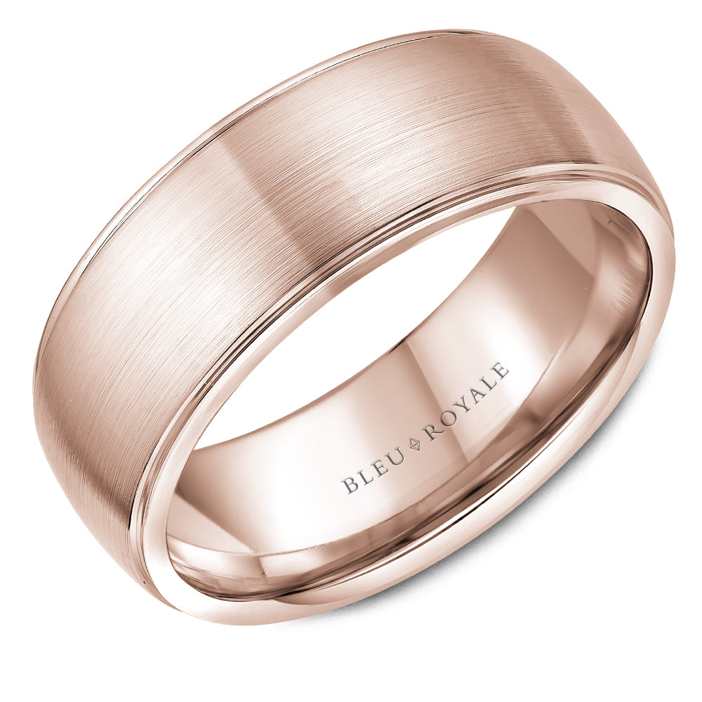 Bleu Royale Legacy Wedding Band 8.50mm Rose 14k Gold