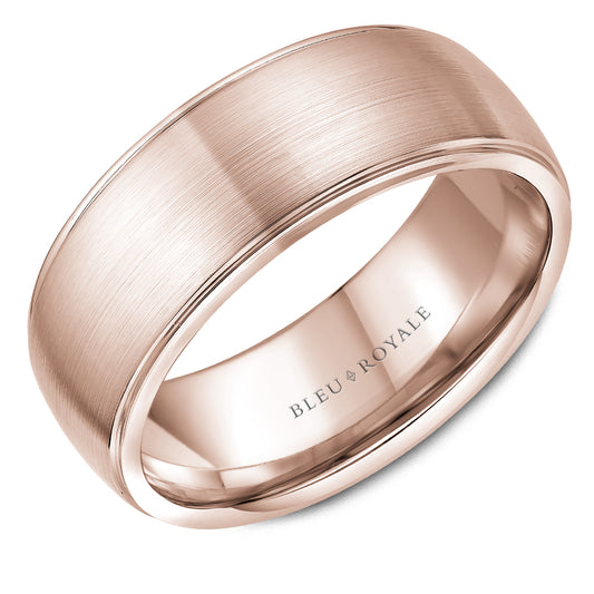 Bleu Royale Legacy Wedding Band 8.50mm Rose 14k Gold
