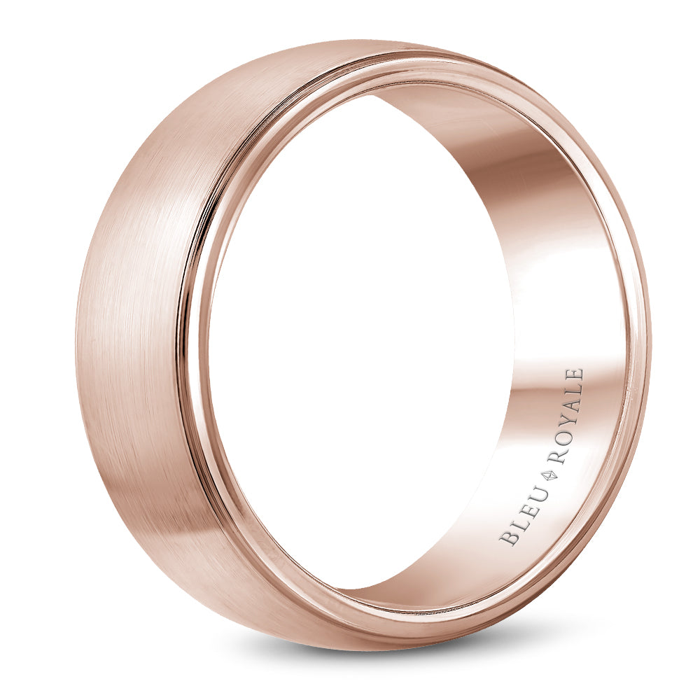 Bleu Royale Legacy Wedding Band 8.50mm Rose 18k Gold