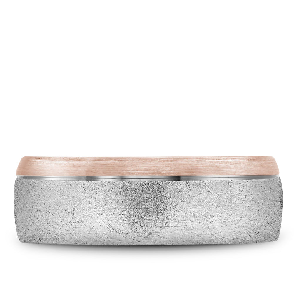 Bleu Royale Legacy Wedding Band 7.50mm White and Rose 18k Gold