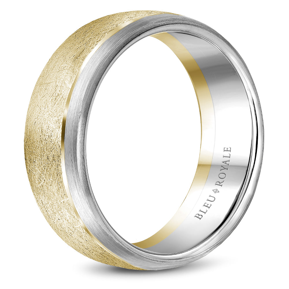 Bleu Royale Legacy Wedding Band 7.50mm Y&W 14k Gold