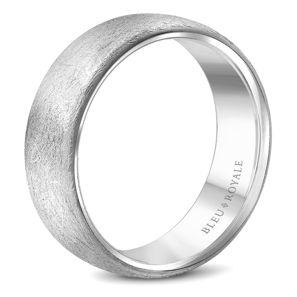 Bleu Royale Legacy Wedding Band 7.50mm White 14k Gold