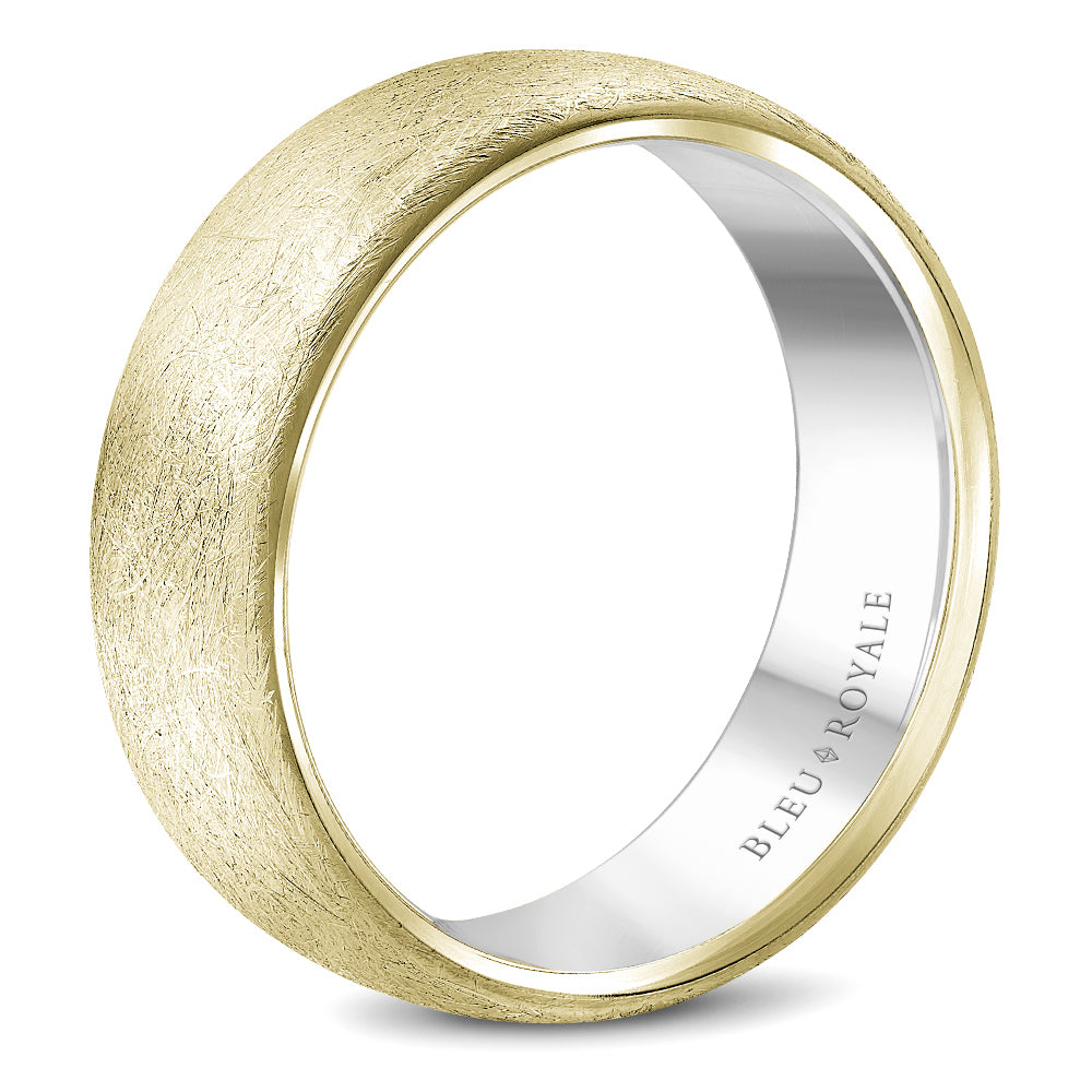 Bleu Royale Legacy Wedding Band 7.50mm Y&W 18k Gold