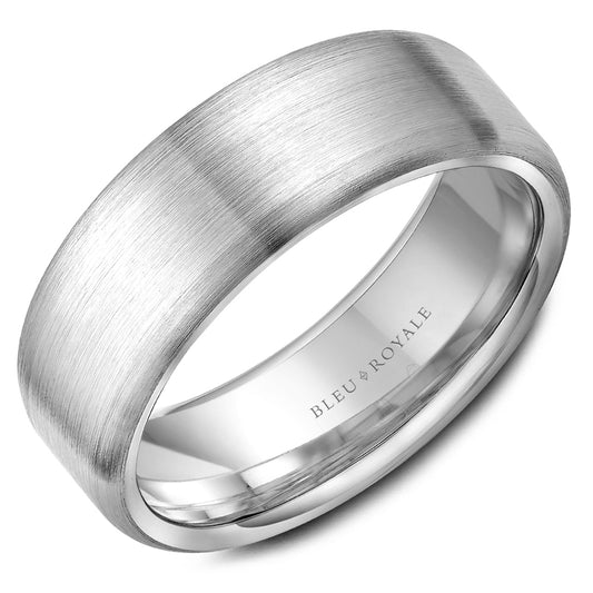 Bleu Royale Legacy Wedding Band 7.50mm White 14k Gold
