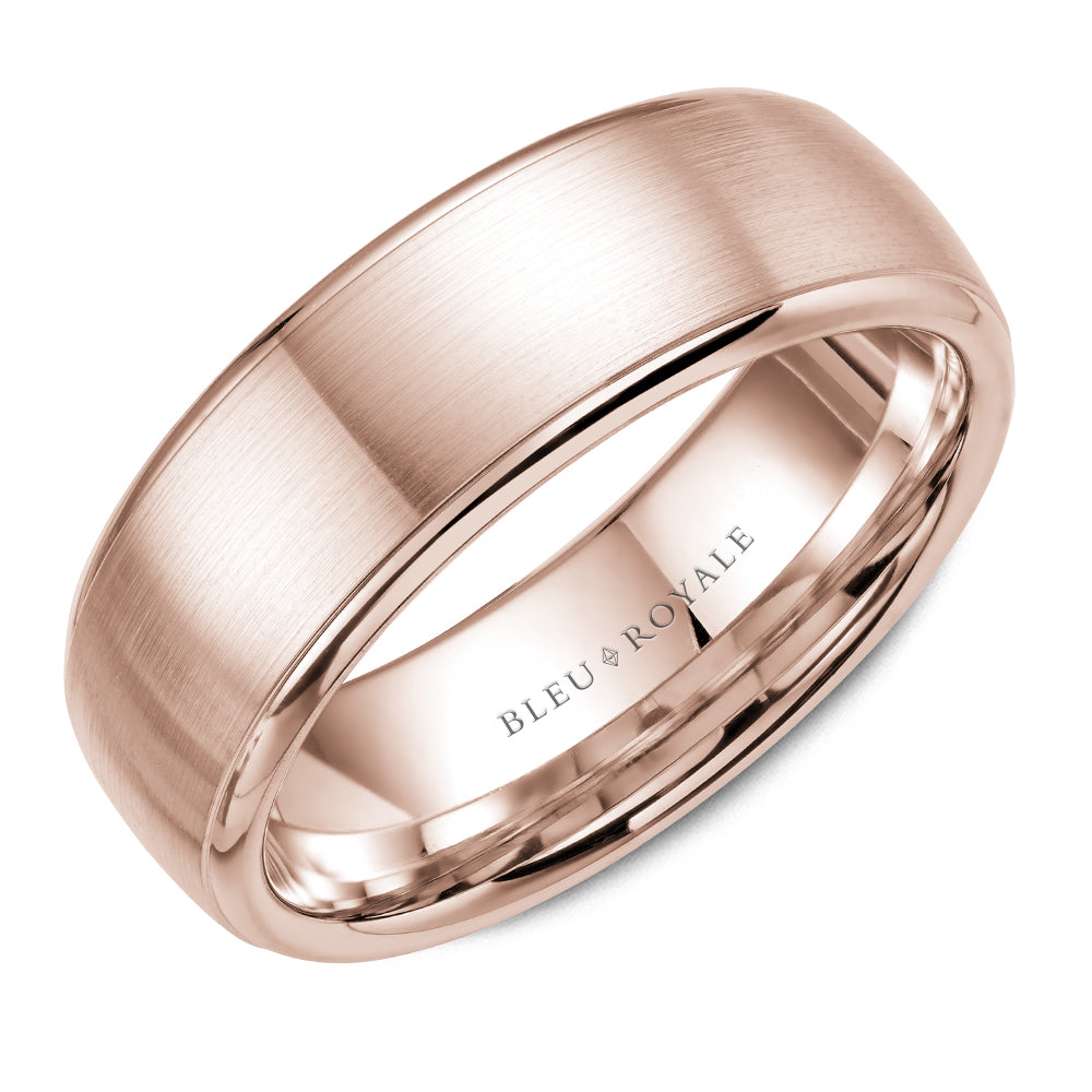 Bleu Royale Legacy Wedding Band 7.00mm Rose 18k Gold
