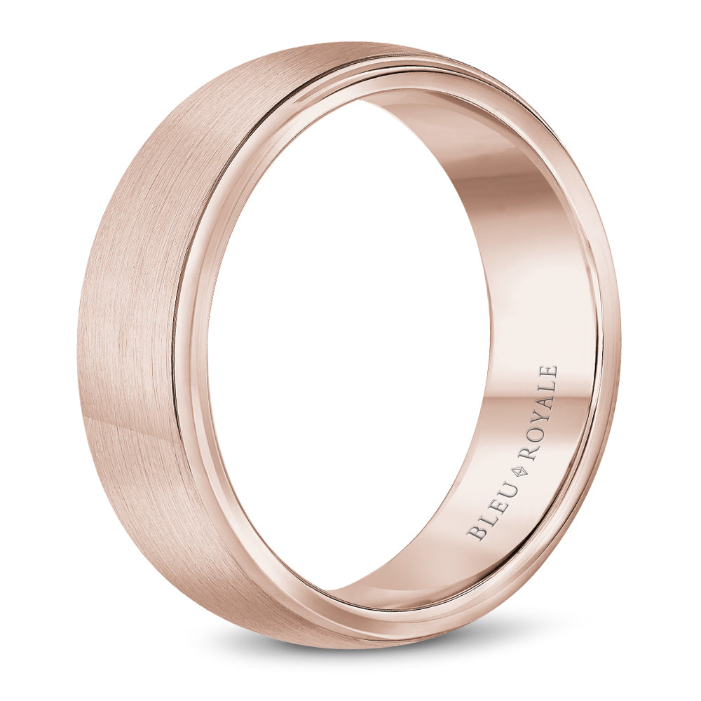 Bleu Royale Legacy Wedding Band 7.00mm Rose 18k Gold