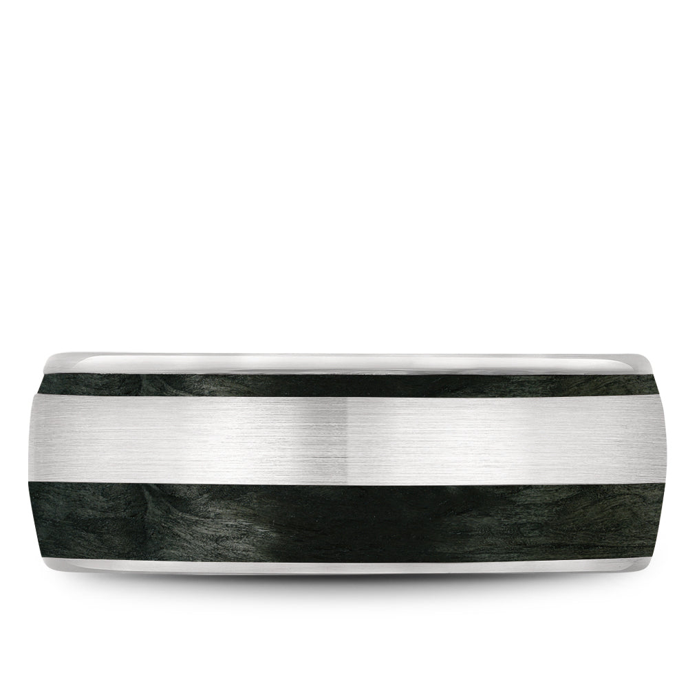 Bleu Royale Distinct Wedding Band 8.50mm 18k & Forged Carbon Fiber