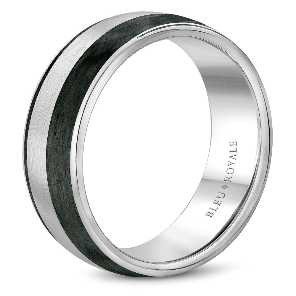 Bleu Royale Distinct Wedding Band 8.50mm 18k & Forged Carbon Fiber