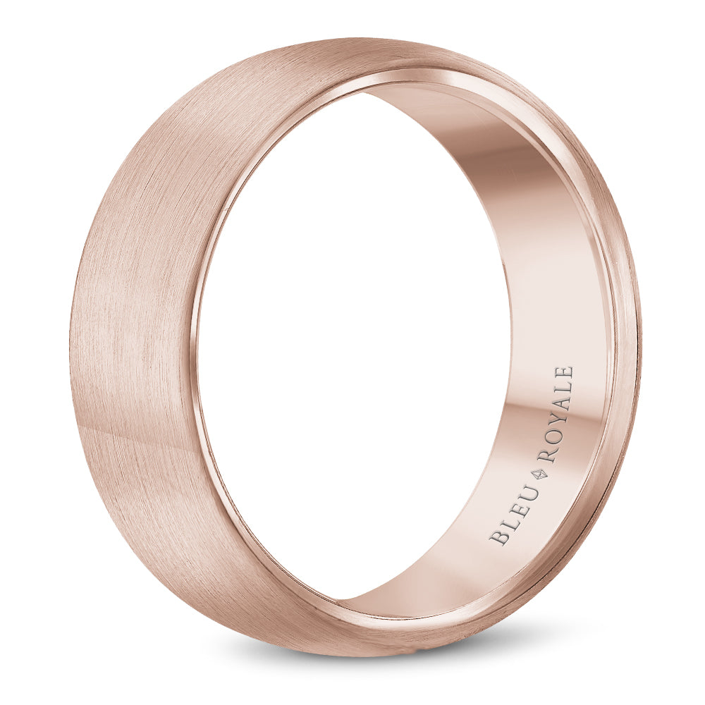 Bleu Royale Legacy Wedding Band 6.50mm Rose 14k Gold
