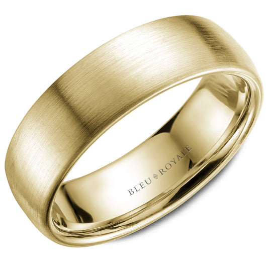 Bleu Royale Legacy Wedding Band 6.50mm Yellow 18k Gold