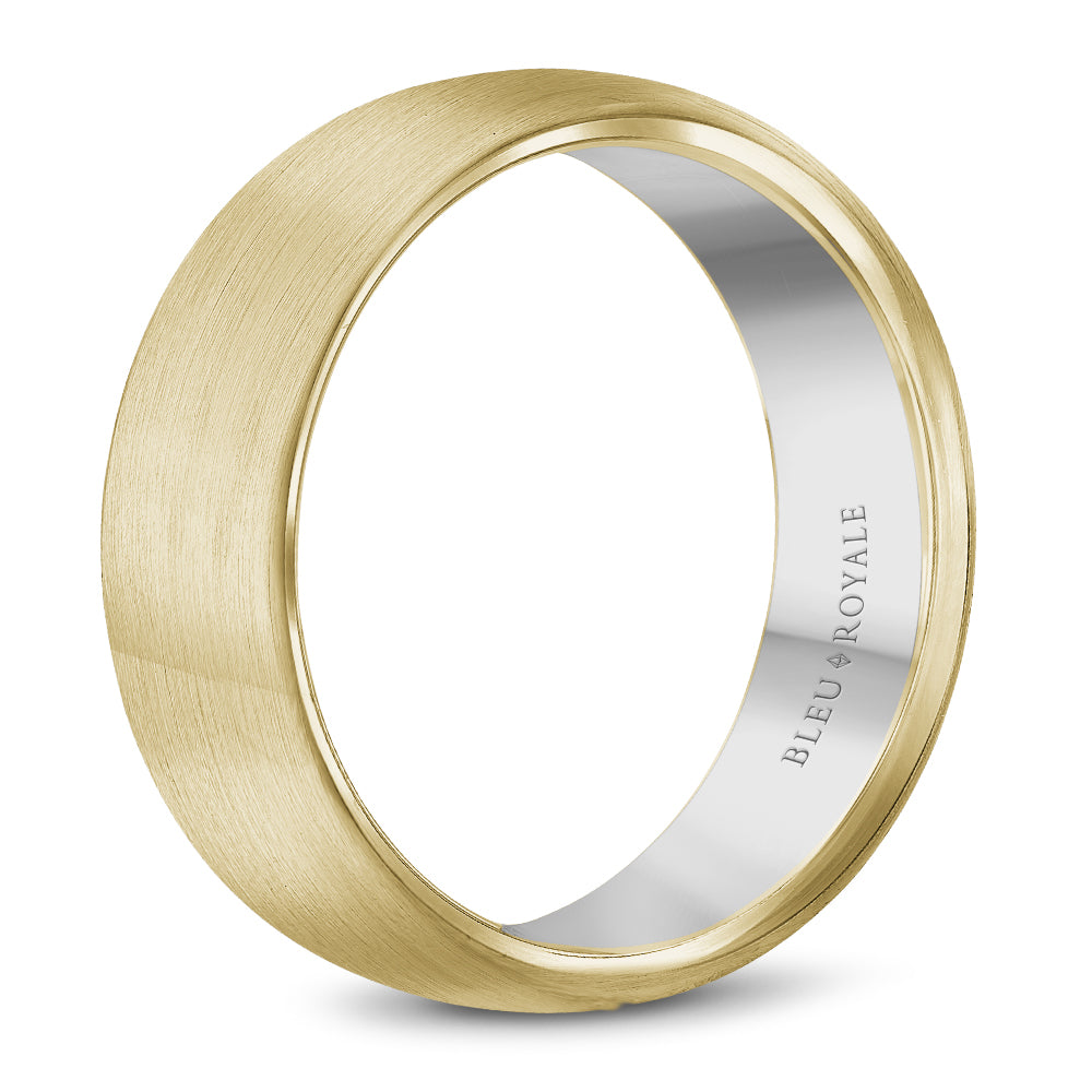 Bleu Royale Legacy Wedding Band 6.50mm Y&W 18k Gold