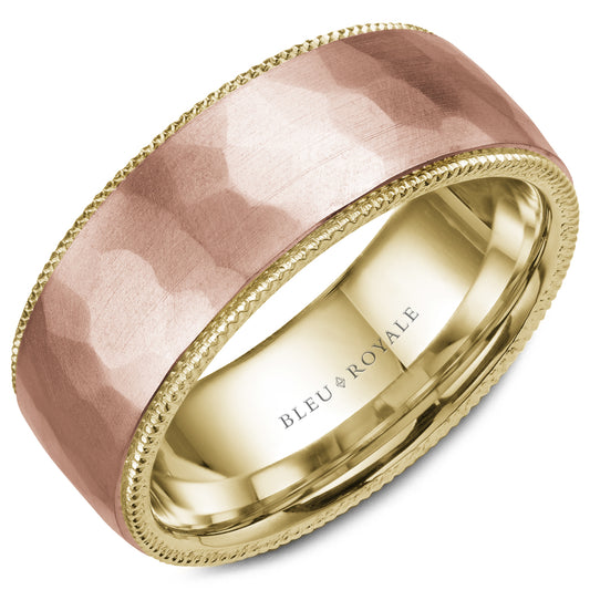 Bleu Royale Legacy Wedding Band 8.50mm r&y 14k Gold
