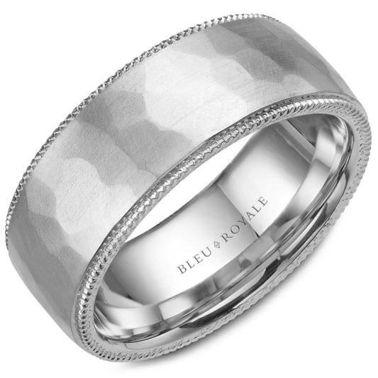 Bleu Royale Legacy Wedding Band 8.50mm White 18k Gold