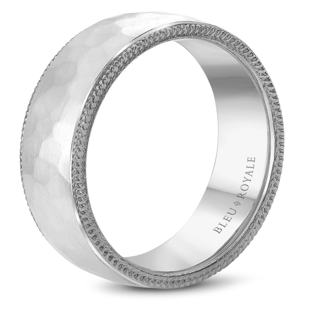 Bleu Royale Legacy Wedding Band 8.50mm White 14k Gold